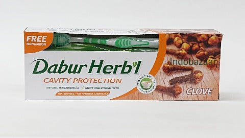 Dabur Toothpaste Clove 150g with free toothbrush
