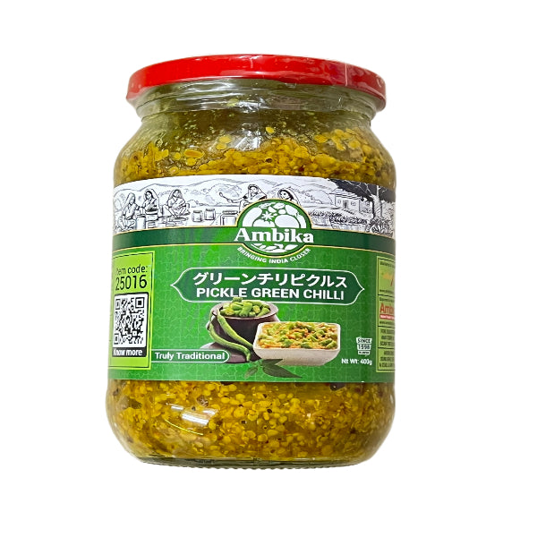 Green Chilli Pickle Ambika 400g Exp. June End 2026