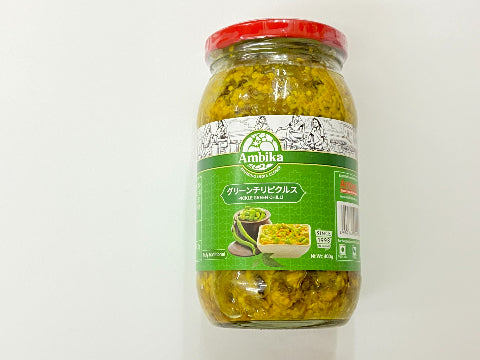 Green Chilli Pickle Ambika 400g